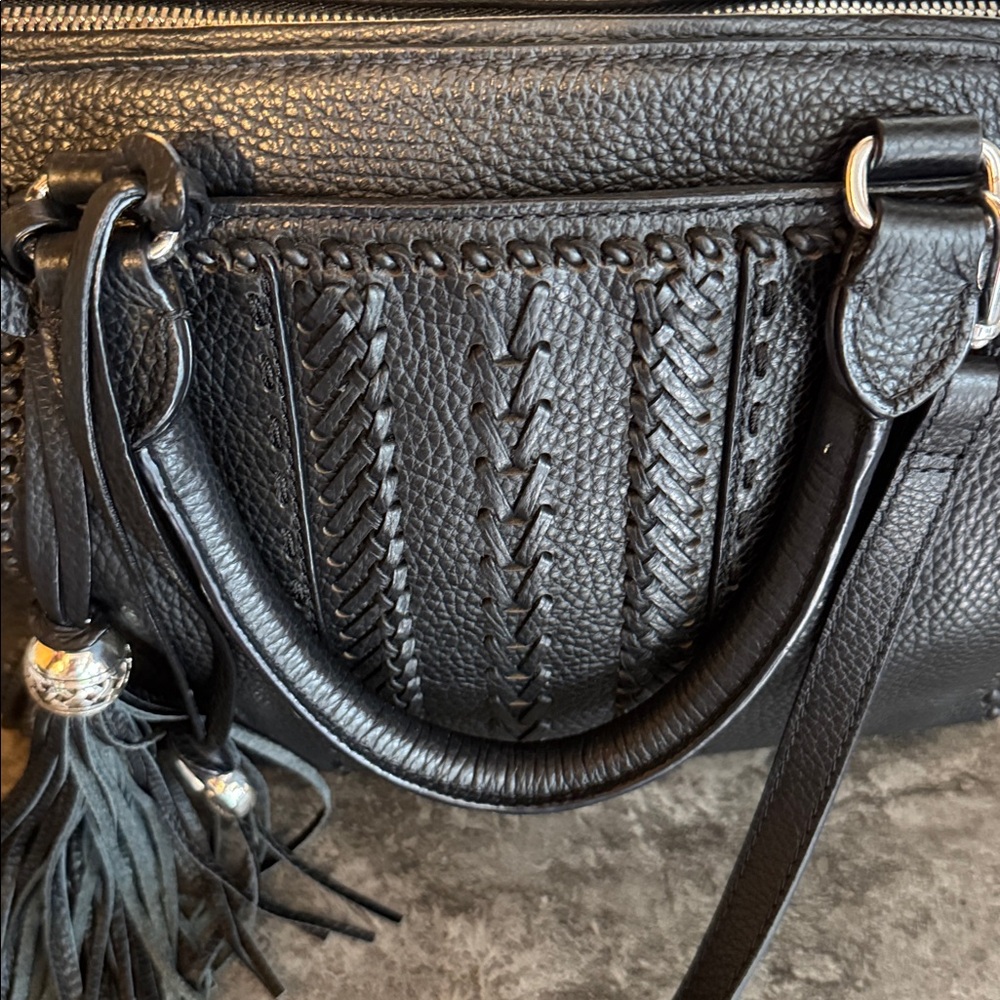 Brighton Masterpiece COLL  AMAYA KIARA TASSELED WHIPSTICHED . Shoulder Bag - Picture 2 of 8